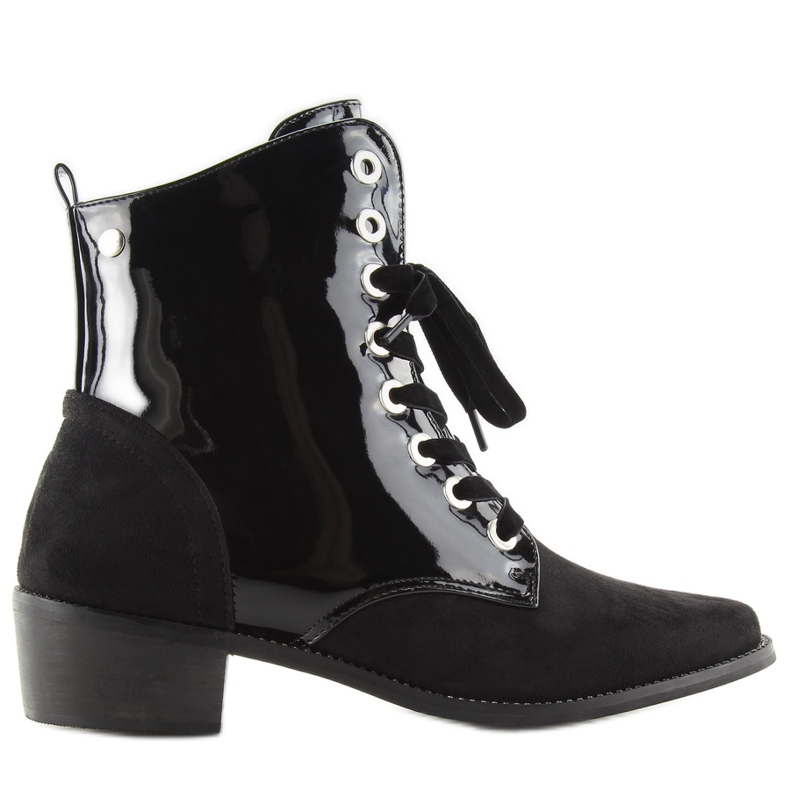 Cizme dantelate Lăcuite Negru Negru
