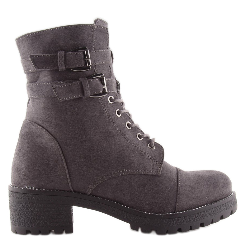 Cizme gri Workery Suede gri TS10 Gri