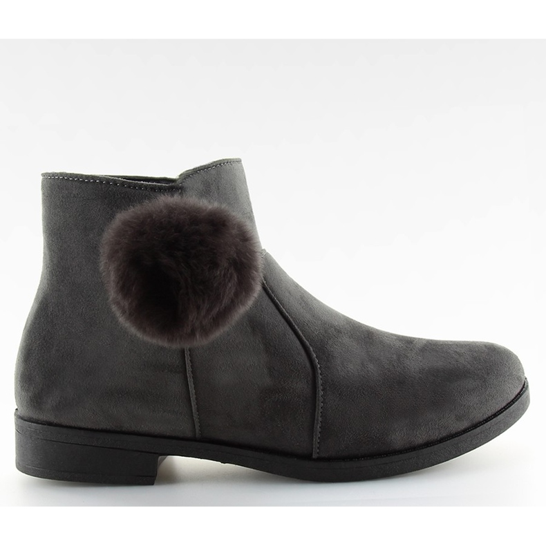 Ghete gri de dama X-15 gri cu pompon