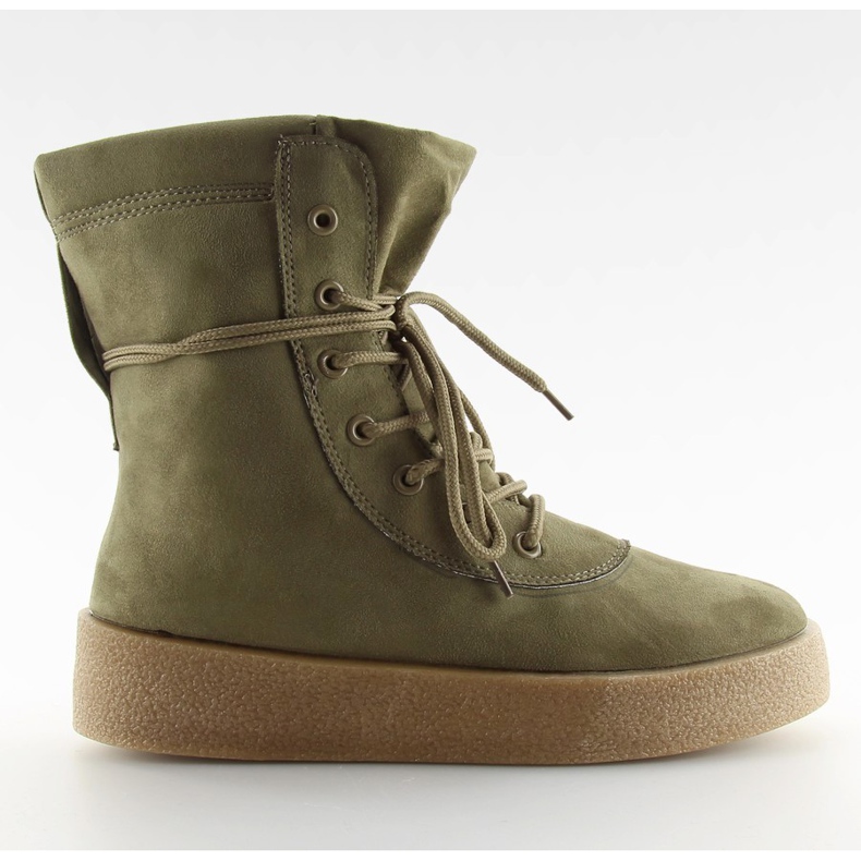 Cizme verzi cu talpă înaltă verde