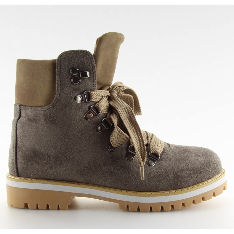 Cizme din lemn pentru femei kaki maro