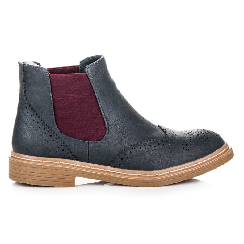 Cizme Chelsea la modă Kylie albastru Cizme Chelsea la modă Kylie albastru