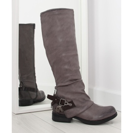 Cizme de călărie gri gri F2180 maro