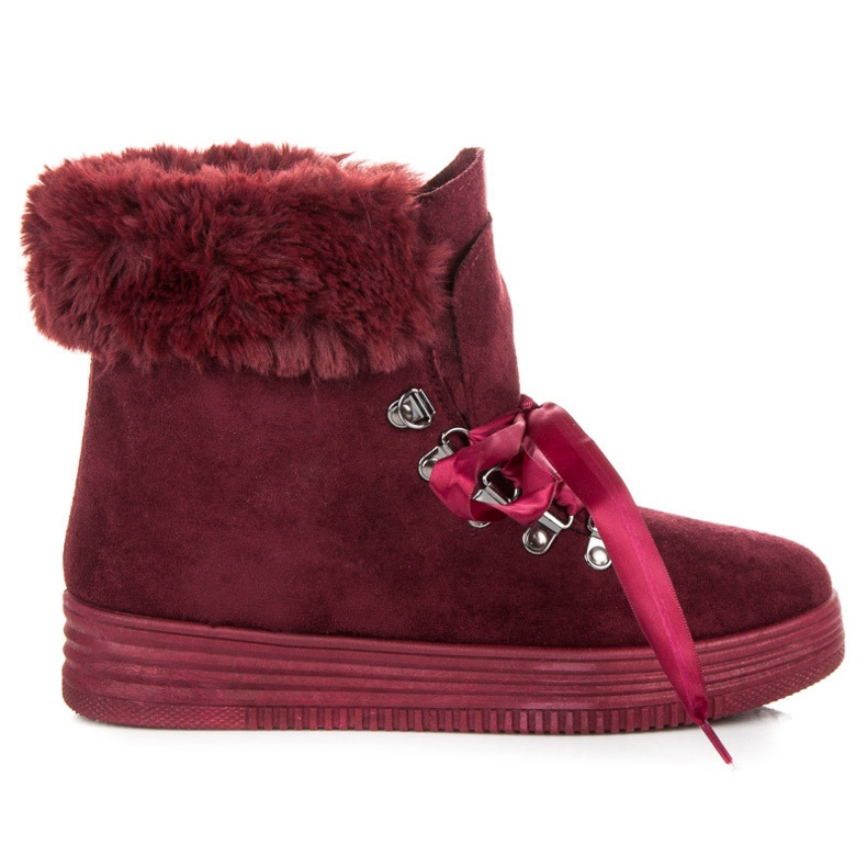 Bello Star Bordo Trappers legați cu o panglică roșu