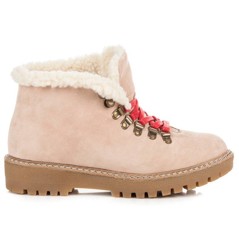 Vices Cizme joase cu haină din piele de oaie maro Vices Cizme joase cu haină din piele de oaie maro