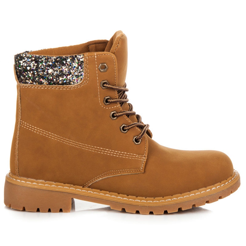 Trappers cu sclipici maro