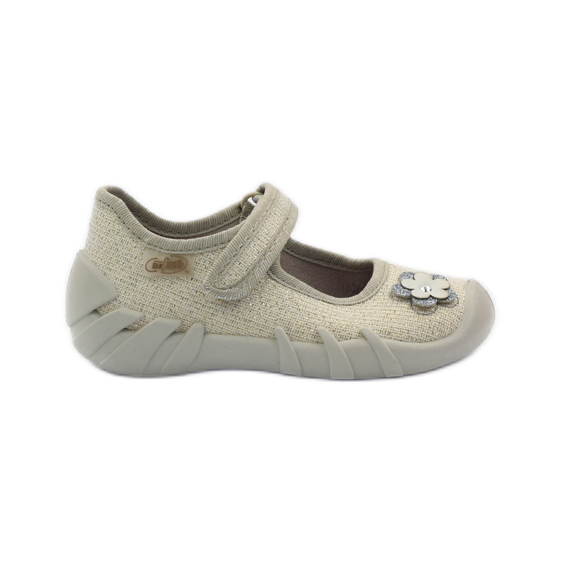 Befado pantofi copii balerini papuci 109p163 maro gri galben