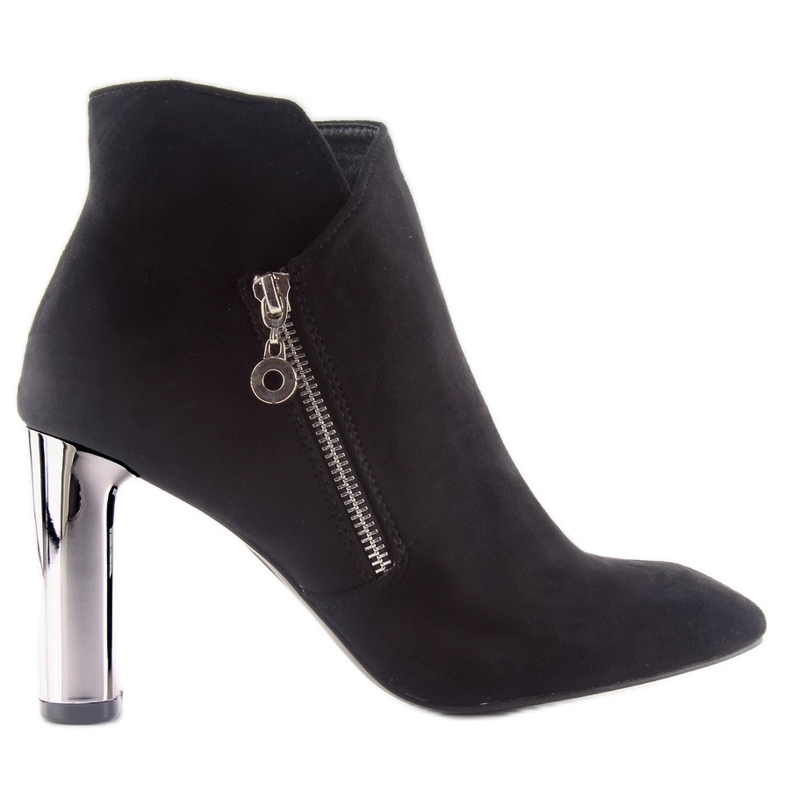 Cizme Elegante Pe Toc Argintiu M280P negru Cizme Elegante Pe Toc Argintiu M280P negru