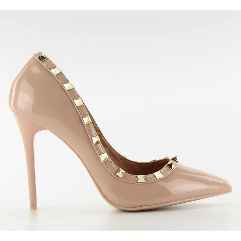 Pompă pe toc stiletto Valentina bej LL-76P Bej