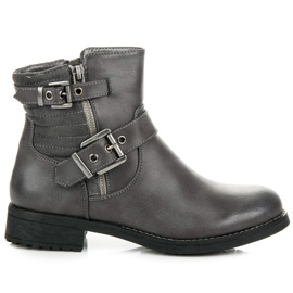 Cizme de lucru cu catarame gri Cizme de lucru cu catarame gri