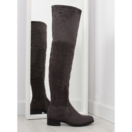 Cizme de muschetar H182 gri maro multicolor