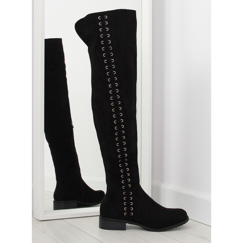 Cizme muschetar negre E4932 negre negru