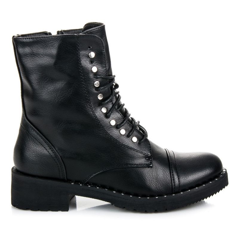 Anesia Paris Botine negre legate negru