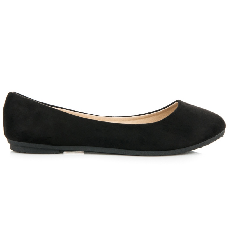 Abloom Balerini de piele intoarsa neagra negru