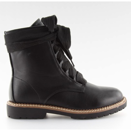 Cizme negre cu siret 8308 negre negru Cizme negre cu siret 8308 negre negru
