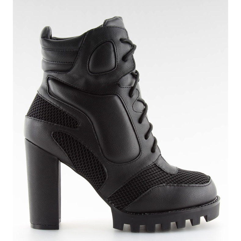 Cizme negre cu toc 9132 negre negru