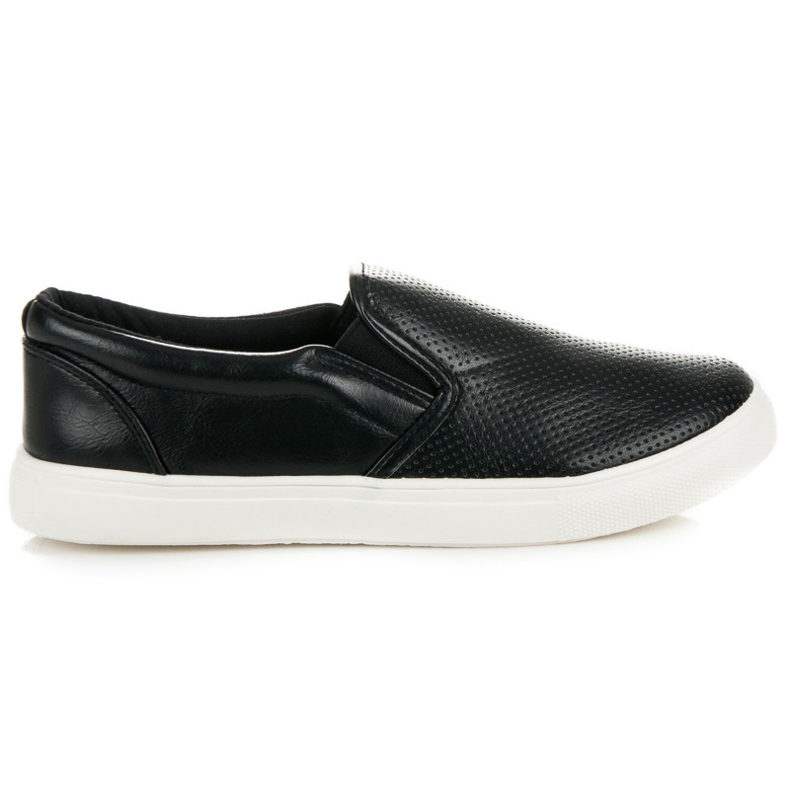 Slipons ajurati negru