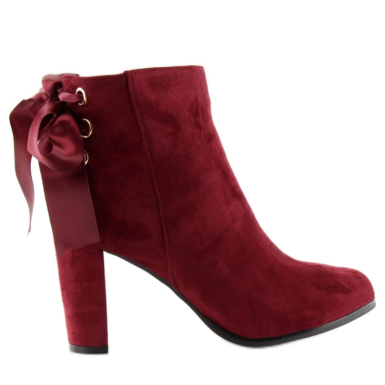 Cizme pe post visiniu A852 vin roșu