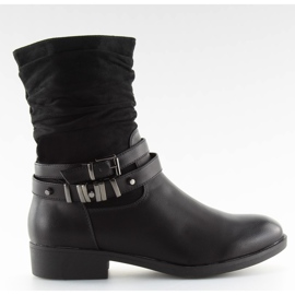 Cizme militare negru A89826 negru