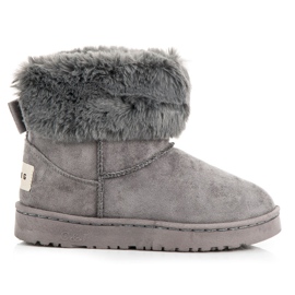 Bella Paris Cizme De Zapada Cu Fundita gri