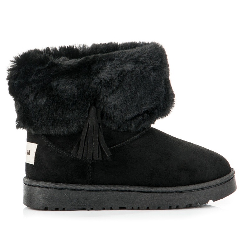 Bella Paris Mukluki cu franjuri negru Bella Paris Mukluki cu franjuri negru