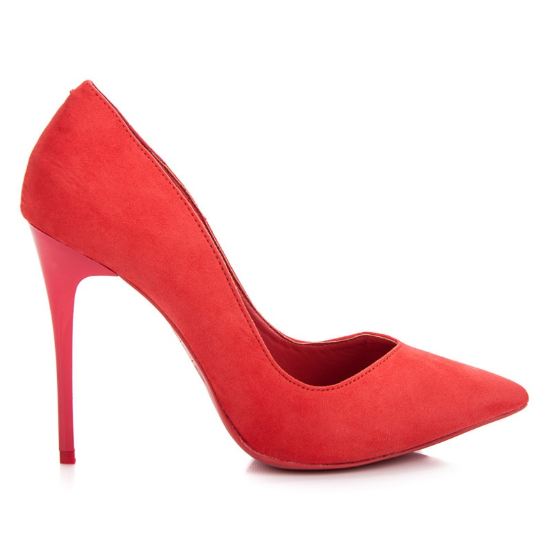 Vinceza Tocuri din piele intoarsa coral roșu