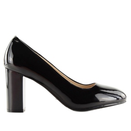 Pompe cu toc lat negru B-59 Black