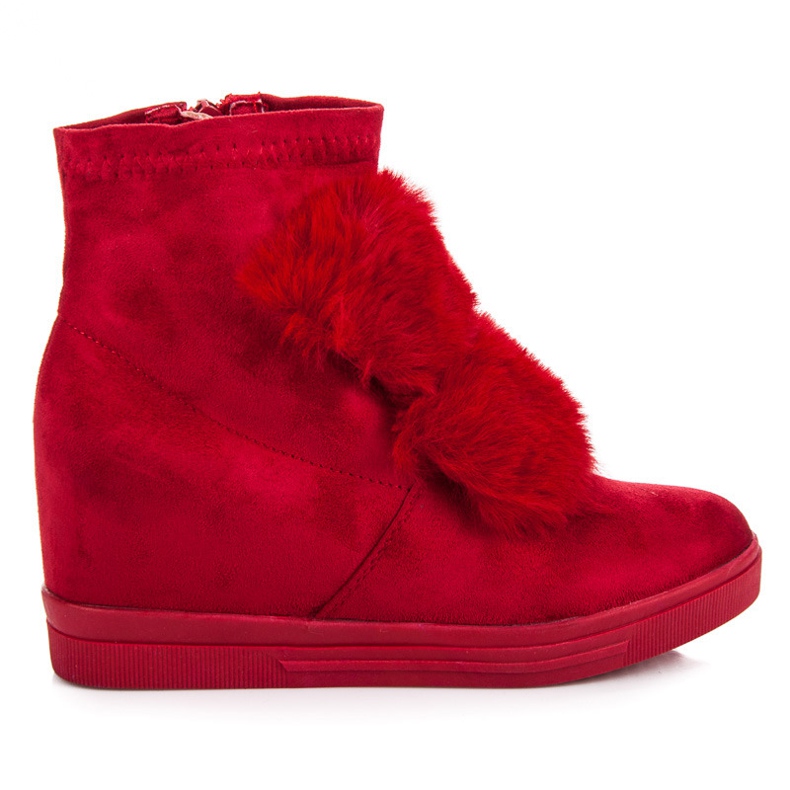 Tenisi cu pană cu blană roșu