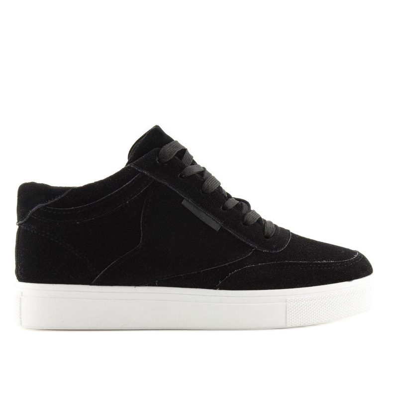 Adidași de damă din piele neagră NB171P Negru