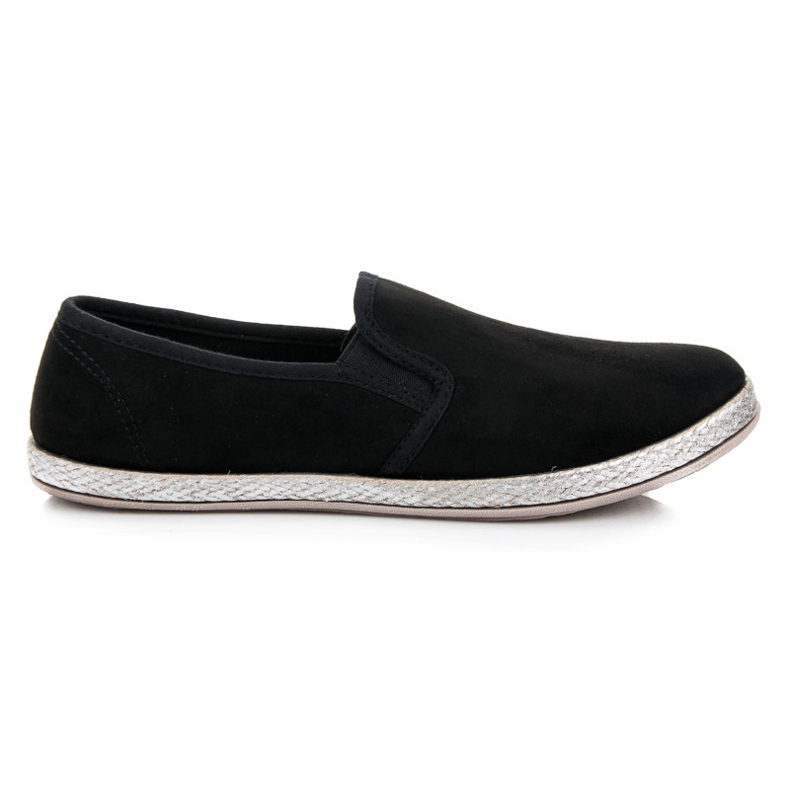 Mckeylor Espadrile din piele intoarsa negru Mckeylor Espadrile din piele intoarsa negru