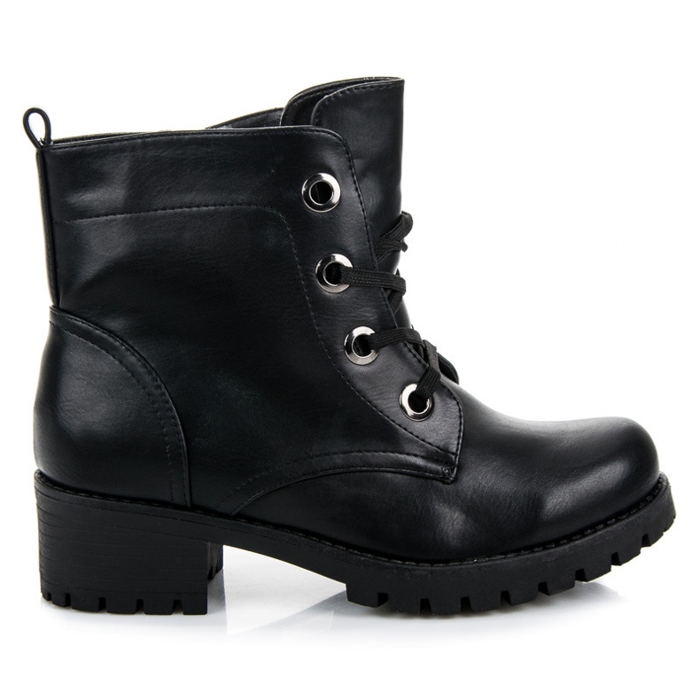 Bestelle Cizme de muncitori cu sireturi negru Bestelle Cizme de muncitori cu sireturi negru