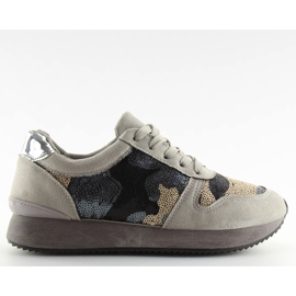 Pantofi sport cu paiete gri LT.GRAY galben