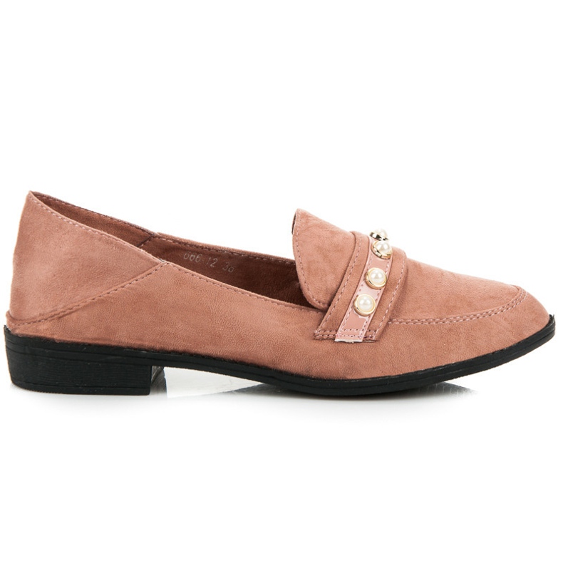 Sixth Sense Pantofi din piele intoarsa cu perle roz Sixth Sense Pantofi din piele intoarsa cu perle roz