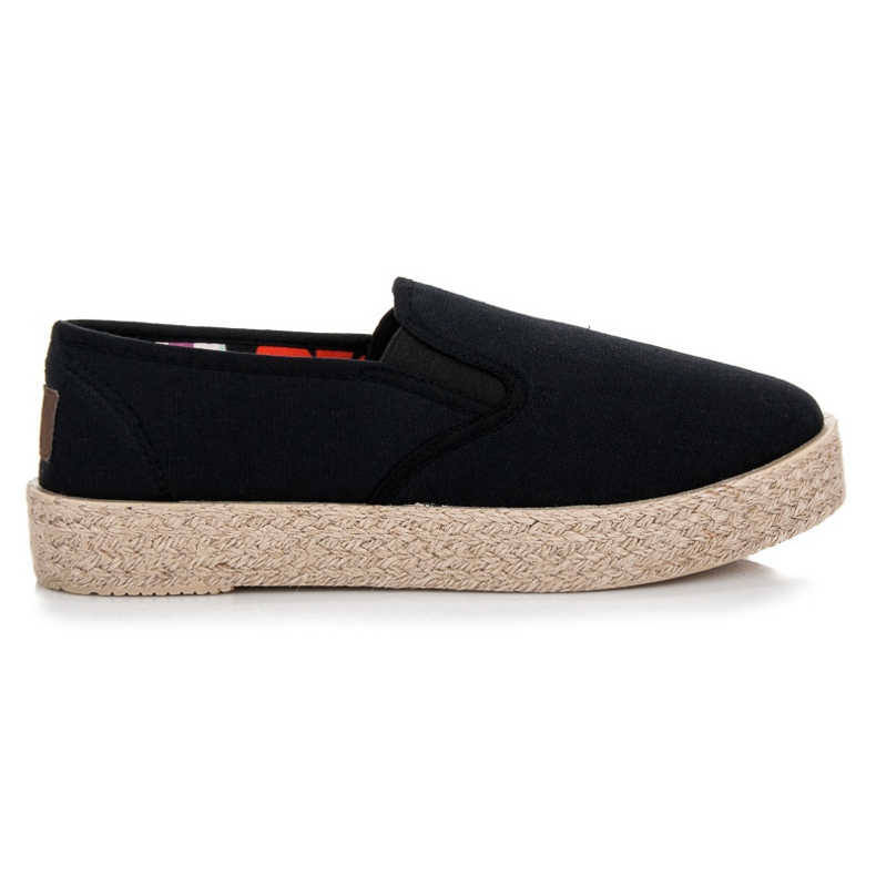 Mckeylor Espadrile negre pe platformă negru