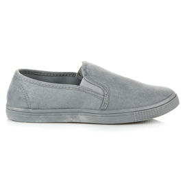 Seastar Pantofi sport din piele intoarsa gri