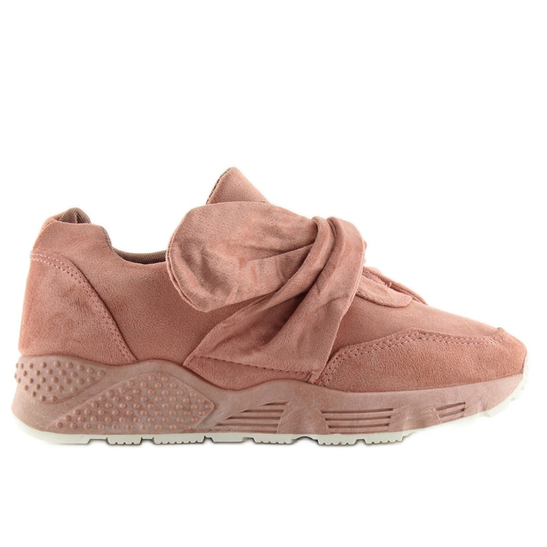 Pantofi sport piele intoarsa roz 06