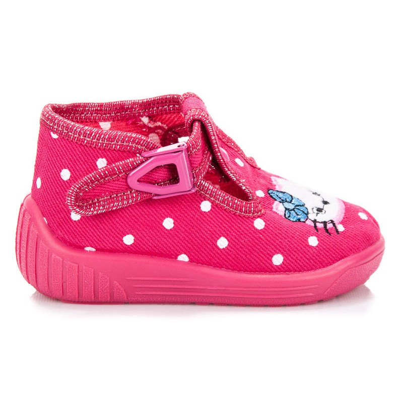 Reweks Pantofi polka dot roz