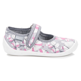 Reweks Pantofi de casa cu model gri Reweks Pantofi de casa cu model gri