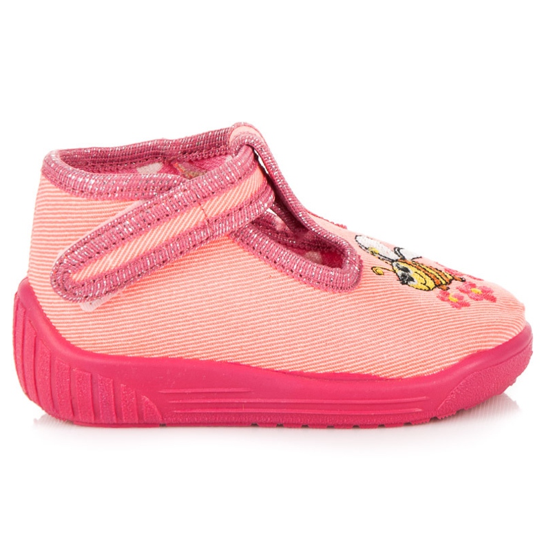 Reweks Papuci pe velcro pentru prescolari portocale