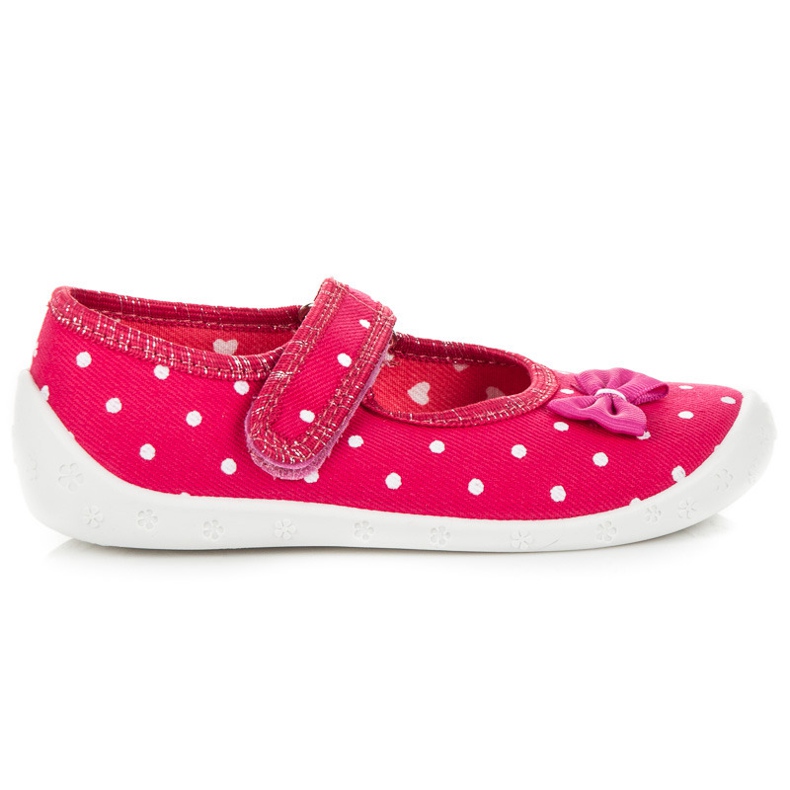 Reweks Pantofi polka dot de casă roz