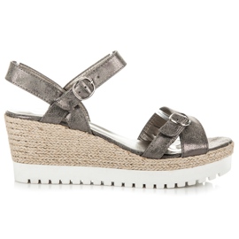 Kylie Espadrile Sandale Argintii gri Kylie Espadrile Sandale Argintii gri