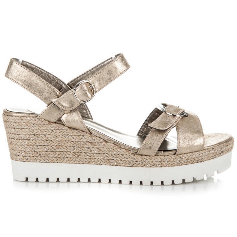 Kylie Sandale espadrile aurii de aur