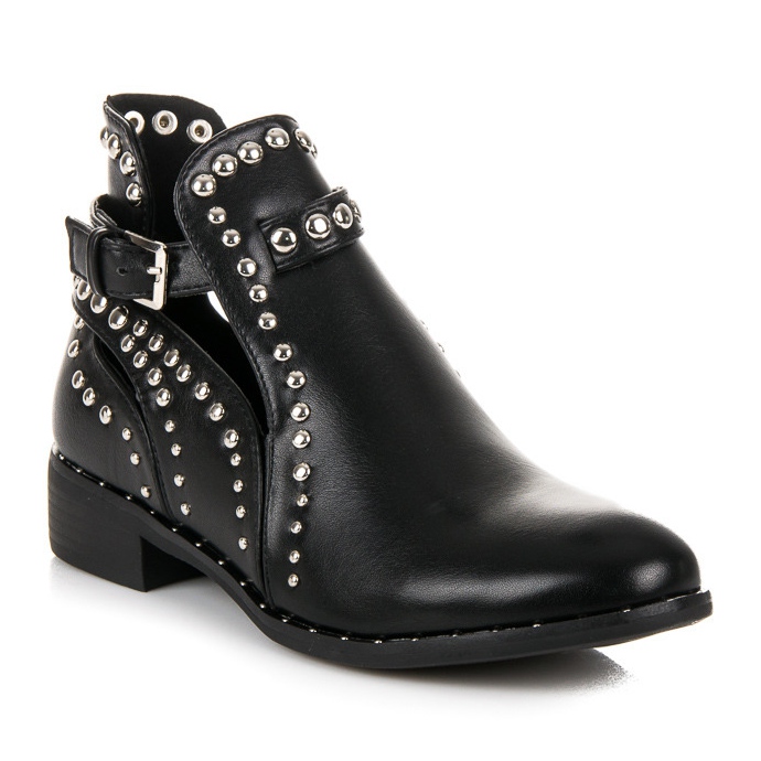 Seastar Ghete negre cu pietre de stras negru Seastar Ghete negre cu pietre de stras negru