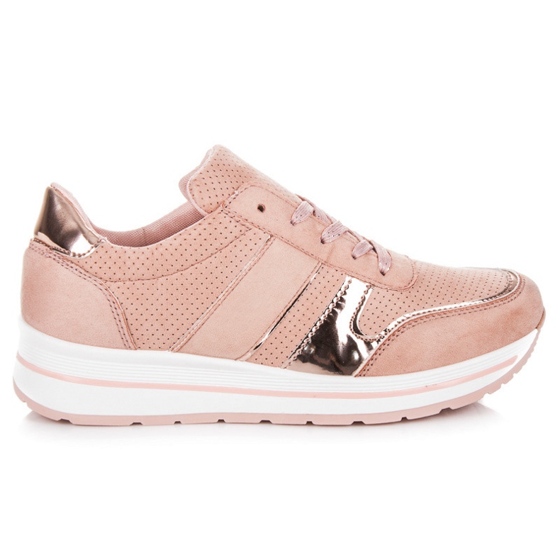 Seastar Pantofi din piele intoarsa pe platforma roz Seastar Pantofi din piele intoarsa pe platforma roz