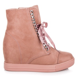 Seastar Adidași roz cu fermoar