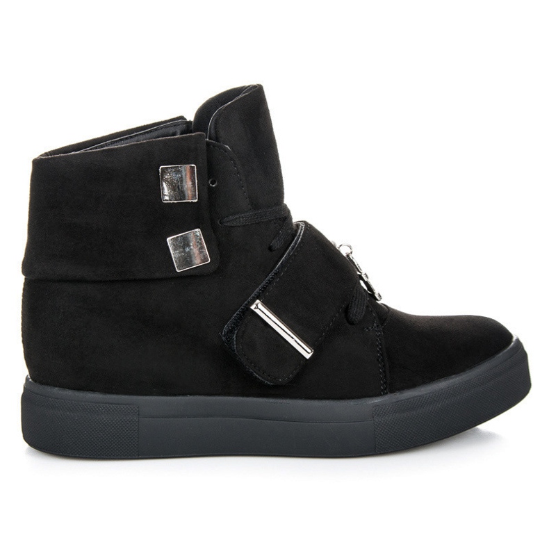 Seastar Pantofi de căprioară cu pană negru