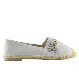 Espadrile gri pentru femei SK135 Silver