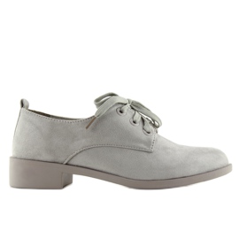 Mocasini de damă cu dantelă gri Nc138 gri Mocasini de damă cu dantelă gri Nc138 gri