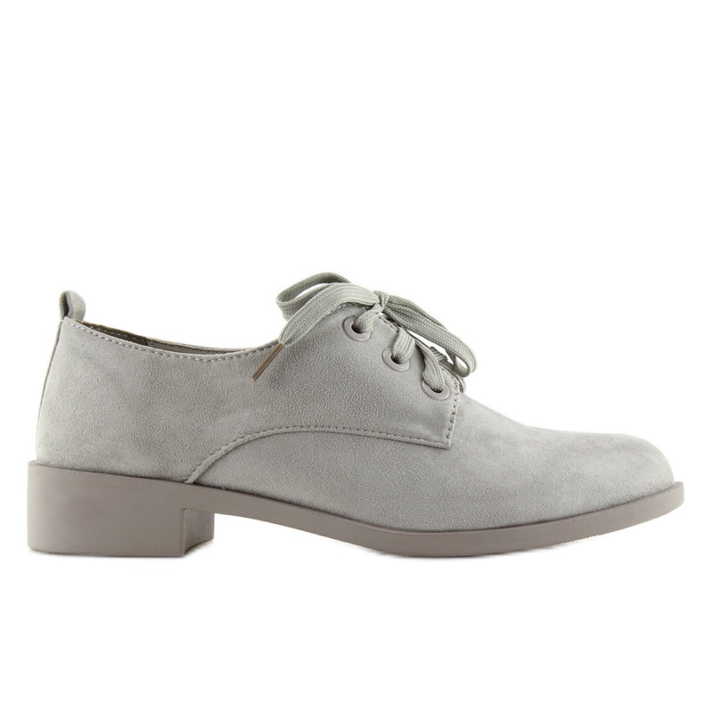 Mocasini de damă cu dantelă gri Nc138 gri