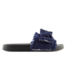 Papuci din denim bleumarin HN55 D.BLUE albastru marin Papuci din denim bleumarin HN55 D.BLUE albastru marin